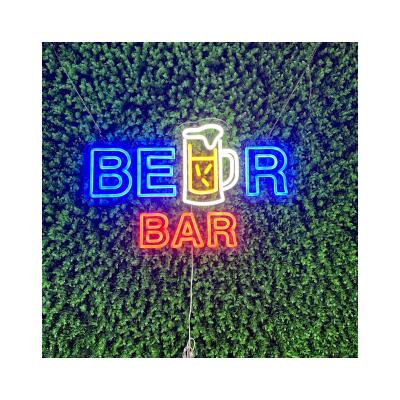 China Custom Scenic BEER BAR Dropshipping Sign Maker Theme Park Neon LOGO Letter Acrylic Led Neon Sign For BAR Decoration for sale