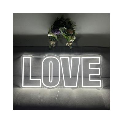 China New Arrival Scenic Theme Park Sign LED Illuminated Acrylic Love Wedding Custom Logo Neon Signs Word Lights For Home for sale