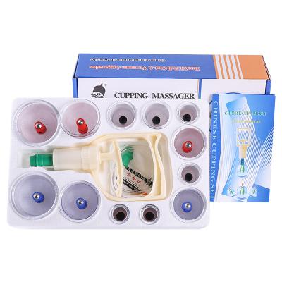 China Whole body Professional Cup Therapy Healthy 12 Cups With Box Medical Vacuum Cupping Set Physical Therapy Body Cupping Set Massager Set for sale