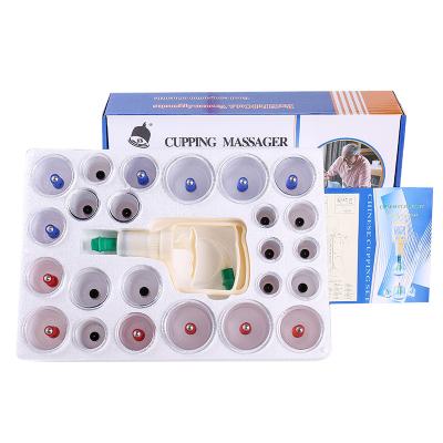 China Whole body 24pcs/ set Body Disposable Plastic Cupping Hijama Cups Massage Cupping Therapy Sets Massage Cupping Device for sale