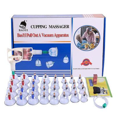 China Whole body Wholesale Effective Health Care 32 Cupping Cups Medical Vacuum Cans Suction Therapy  Back Body Massager Set Cupping Vacuum for sale