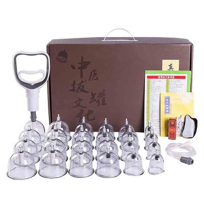 China Whole body 24 Cups Chinese cupping device Vacuum Cans Cup Suction Cup Therapy Back Body Chinese Cupping Set Vacuum Cupping Sets for sale