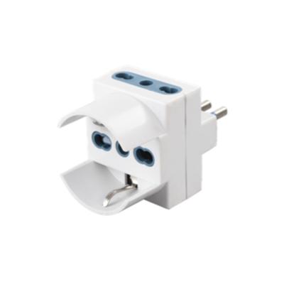 China Chile Italy 3pin 2P+E Travel AC Adapter Commercial Plug And Socket for sale