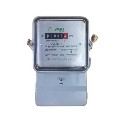 China Metal Frame And Tempered Glass DDS1531 Price Digital Display Electricity Meter Single Phase Good Energy Meter for sale