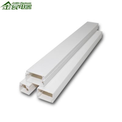 China White ABS/PC/PVC 2M Good PVC 25*16Amm Insulation Solid Round Type Wring Duct, 0.75mm/1.3mm Thickness Cable Trunking for sale