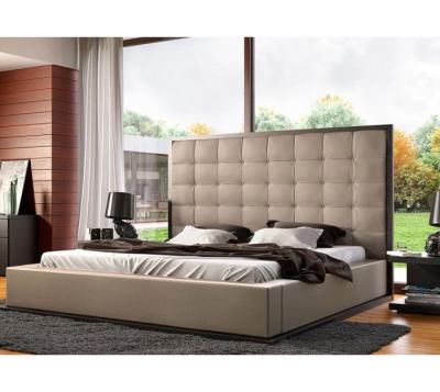 China Durable Modern Italian Leather PU King Platform Bed Exotic Adjustable Wooden Frame Frame Lift Double Beds For Bedroom Furniture for sale