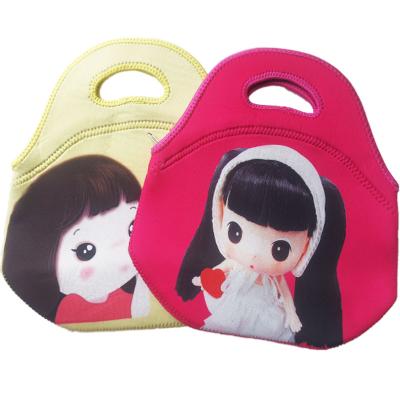 China Cheap Custom Logo Neoprene Insulated Lunch Handbag Insulated For Outdoor Food for sale