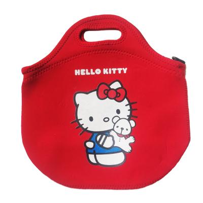 China Professional Custom Logo Insulated Neoprene Insulated Freezable Cooler Lunch Bag Handbag With Printing for sale