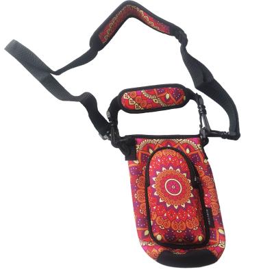 China Cheap Customized Printing Insulated Neoprene Water Bottle Holder Insulated Water Drink Bottle Cooler for sale