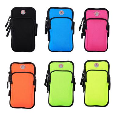 China Lightweight Convenience Logo Color Neoprene Arm Band Sport Gym Cell Phone Cheap Customized Durable Pouch/Bag for sale