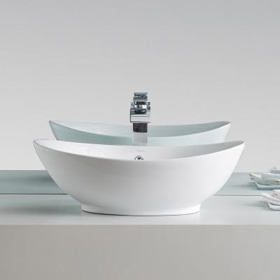 China Modern Sanitary Ware Factory Drop In Bathroom Sink With Overflow For Sale for sale