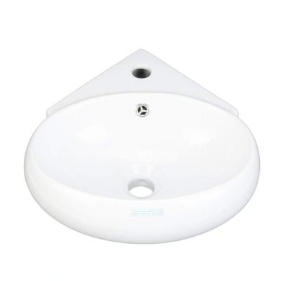 China Good Quality Triangle Ceramic Bathroom Modern Small Size Wall Mounted Sink for sale