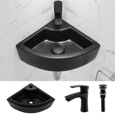 China Mini Modern Triangle Bathroom Sinks Cheap Price Space Saving Wash Basin for sale