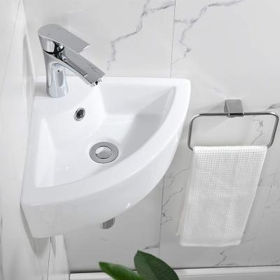 China modern wall hung triangular ceramic mini sink cheap price for sale small bathroom corner sink for sale