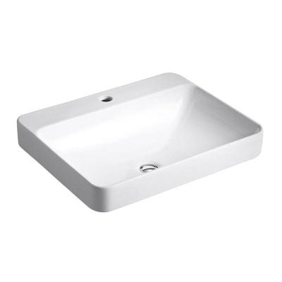 China Modern Cheap Supply Vessel Sink Bathroom Vanity Ceramic Basin One Hole Drop for sale