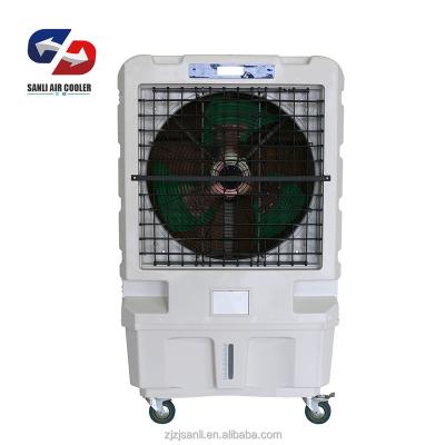 China pp room plastic large power air cooler industrial evaporative water to air cooler for sale