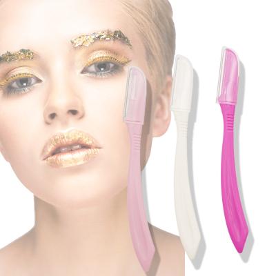 China Hot Selling Hair Removal 3pcs Facial Shaving Razor And Eyebrow Trimmer Razor For Women for sale