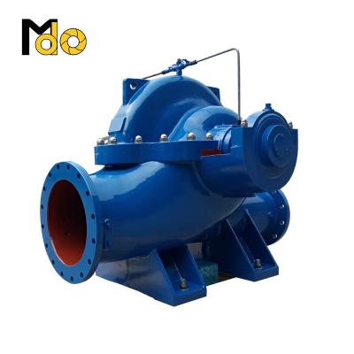 China Industrial Horizontal High Flow Drinking Water Treatment Dual Propeller Electric Motor Cast Iron Suction Pump for sale