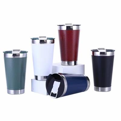 China High Quality Viable Stainless Steel Vacuum Insulation Tumbler With Opener Mugs Sample Beer Tumbler Vacuum Water Bottle for sale