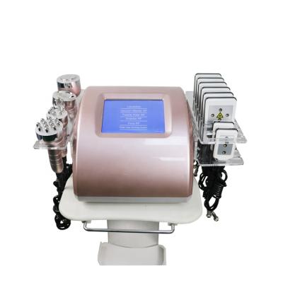 China Skin Tightening New 6 in 1 Fat Cavitation 650nm Y Lipolaser Multi Face Lifting Vacuum Pressure 40k Radio Frequency Removal RF Slimming Machine for sale