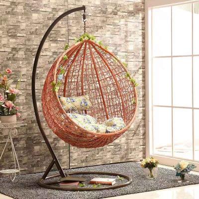 China Contemporary Garden Swing Hanging Egg Chair With Stand Garden Egg Chairs Outdoor Rattan Egg Chair for sale