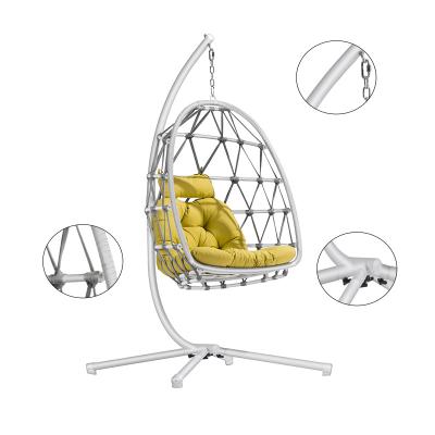 China Contemporary outdoor/indoor prices buy babi cheap prices hanging pod steel furniture round garden swing egg chair for sale for sale