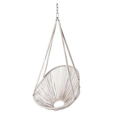 China Modern Outdoor Indoor Steel Cotton Rope Hanging Rope Outdoor Garden Swings Patio Swing Chair for sale