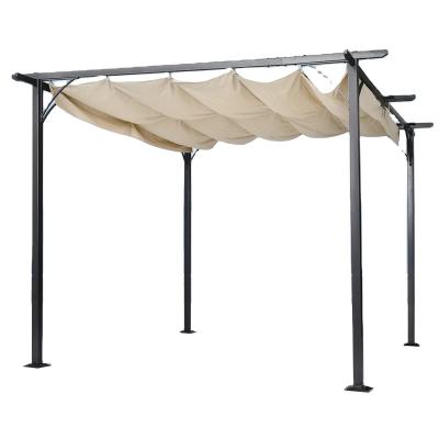 China Modern Outdoor 3*3M Steel Pergola Gazebo Patio Furniture Pool Garden Tents for sale