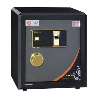 China Home office black small size color security fingerprint storage metal lock cheap electronic commercial safe deposit box hotel safe box for sale