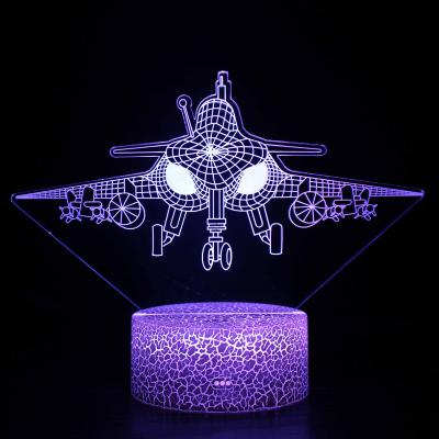 China Bedroom 3D LED Lamp 3D Acrylic Visual Optical Illusion Led Night Light With Touch Switch Illusion Lights for sale