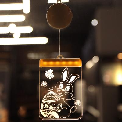 China Festival ON-OFF LED Lights Acrylic Easter Day Window Night Light for sale