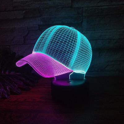 China Creative Touch Atmosphere 3D Illusion Gift Light LED Acrylic 3D Night Lights Fill Lamp Colorful Lamp for sale