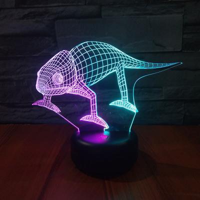 China Bedroom Qunang Two Part Acrylic Night Light 3D Atmosphere Colorful Decorative Illusion Bedroom Lamp RGB for sale