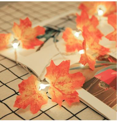 China Wholesale custom indoor home party decoration ON-OFF maple leaf led string lights lamps for sale