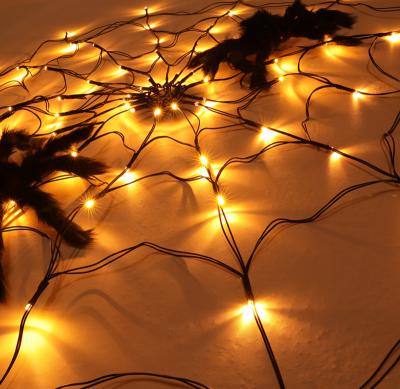 China Halloween Decoration Light LED ON-OFF Lantern 1 Meter Spider Web Lights Lamps for sale