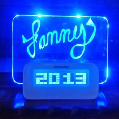 China Multifunctional LED Bedroom Message Table Alarm Clock Music Wake Up Night Lights for sale