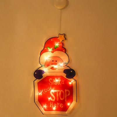 China Pretty New Merry Christmas Door ON-OFF Sign Decorative In 3D Decorative Wall LED Lights Painted Lamps for sale