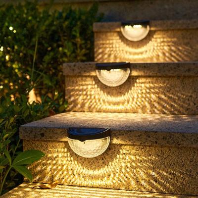 China Custom Outdoor Solar Semicircular Shade Sensor Light Outdoor Garden Wall Light 6Led Garden Balcony Decorative Street Corner Light for sale