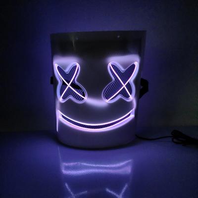 China Unique Shape Masquerade Parties LED Costume Sponge Bo b SquarePant Novelty Face Mask Carnival Party LED Light Up PVC Mask For Guys Men Women for sale