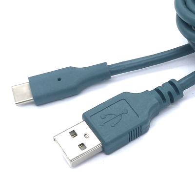 China Type C Mobile Phone Factory Wholesale 3A 5m Fast Charging USB Cable Dark Green for sale