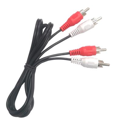 China Car Stereo RCA Audio Cable, 2-RCA Male to 2-RCA Male (5ft), Stereo Audio Cord 2RCA Male to Male Connector for sale