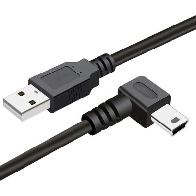 China MP3/MP4 player A to mini B USB cable from left angle USB (m) to mini USB B type (m) USB 2.0 1m 3ft for sale