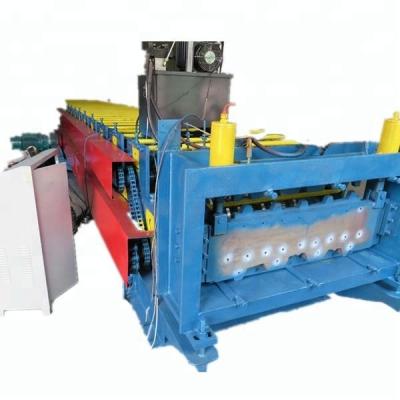 China Building Material Shops Sheet Sheet Deck Floor Construction Roll Forming Machine 33kw Forming Power Hydraulic Machine for sale