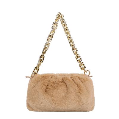 China Winter High Quality Sale Women Handbags Faux Fur Luxury Fluffy Fluffy Purse Luxury Handbags For Wome for sale