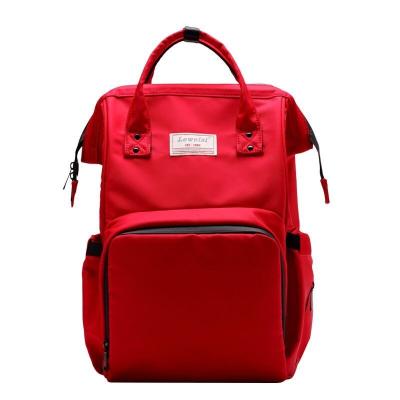 China Custom Mummy Bag Large Capacity New Arrival Water Resistant Logo Luxury PU Baby Diaper Bags Leather Waterproof Diaper Bags for sale