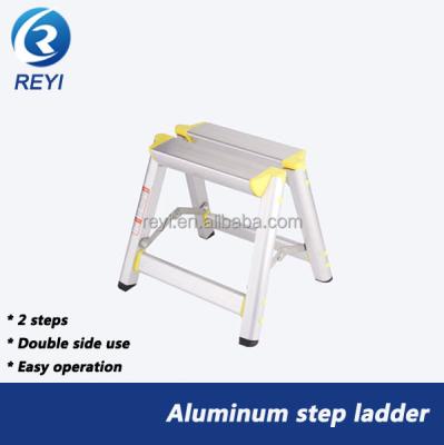 China Aluminum Folding Step Stool / Aluminum Ladder Double Side Folding Ladders for sale