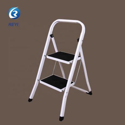 China Folding Ladders 2 Step Metal Ladder With Handrail for sale