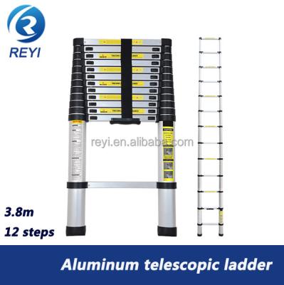 China Aluminum Telescopic Ladder 3.8m Folding Ladders for sale