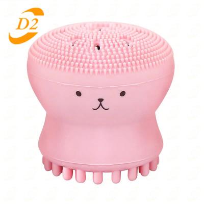 China Anti-puffiness Silicone Hot Face Brush Detergent Pore Remover Exfoliator Facial Cleansing Face Scrub Brush Skin Care Octopus Small Wash Shape for sale