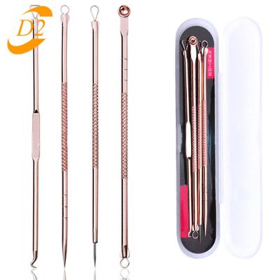 China Acne Treatment Stainless Steel Blackhead Remover Needles Pimple Pimple Blemish Comedone Removal Double Head Face Care Kit Facial Tool for sale